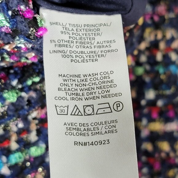 LOFT Womens Multicolor Tweed Business Casual Work Office Mini Skirt Size 0 - Picture 8 of 8